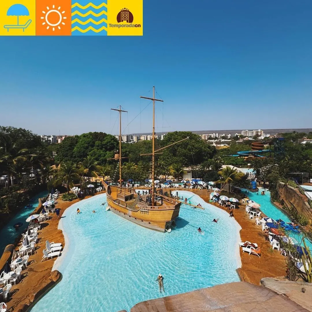 Piazza Com Acesso Ao Acqua Park - Gustavo3 Aparthotel Caldas Novas
